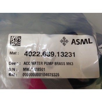 ASML 4022.639.13231 ACC WATER PUMPBRASS MKS3